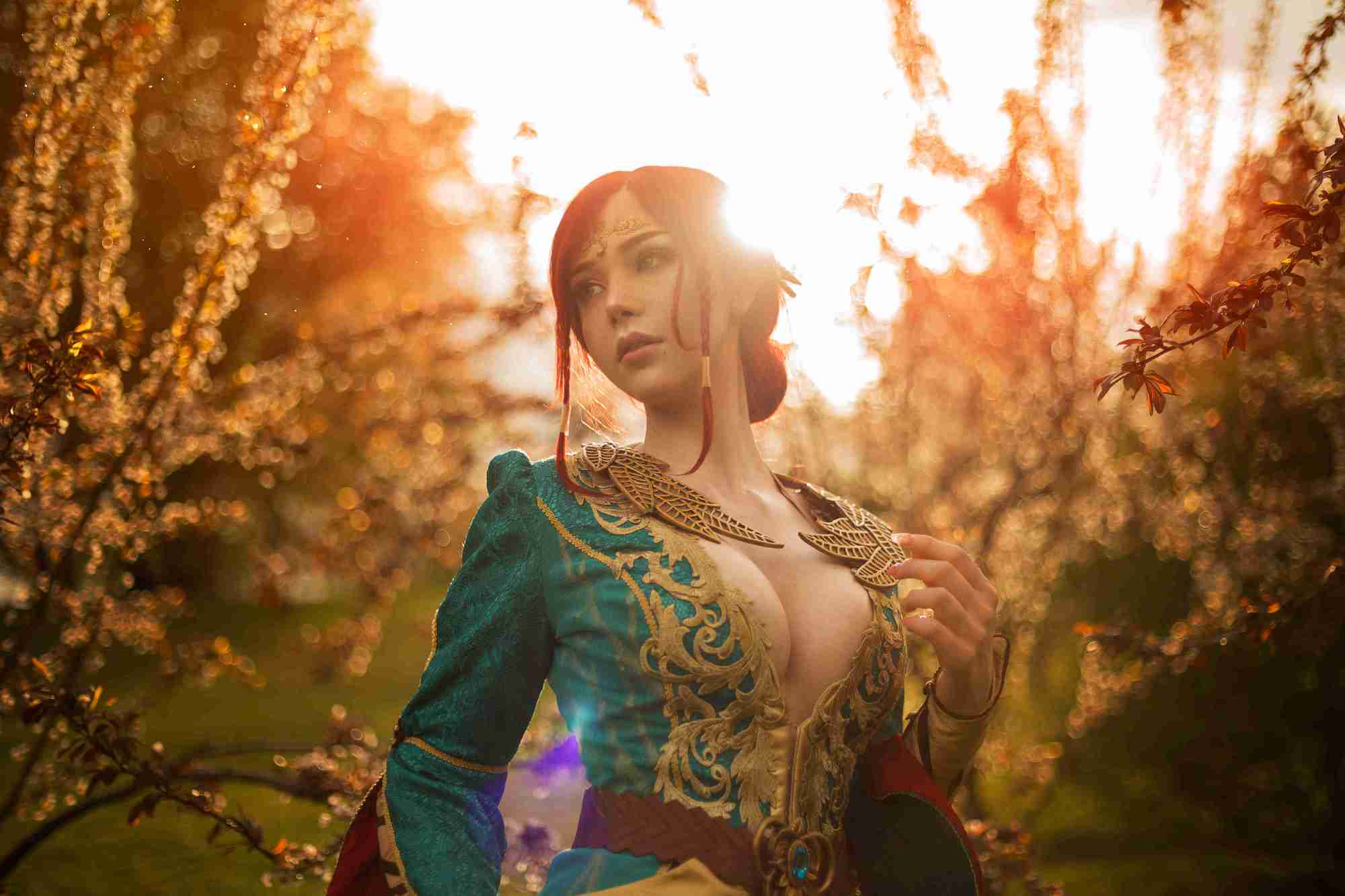 Sayathefox cosplay图集，橘色的黄昏完美融合-COS村